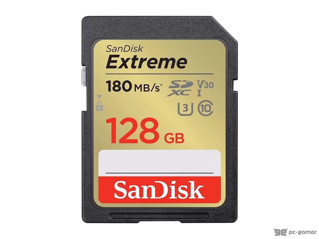SanDisk Extreme 128GB SDXC Memory Card, up to 180MB/s & 90MB/s Read/Write, UHS-I, Class 10, U3, V30
