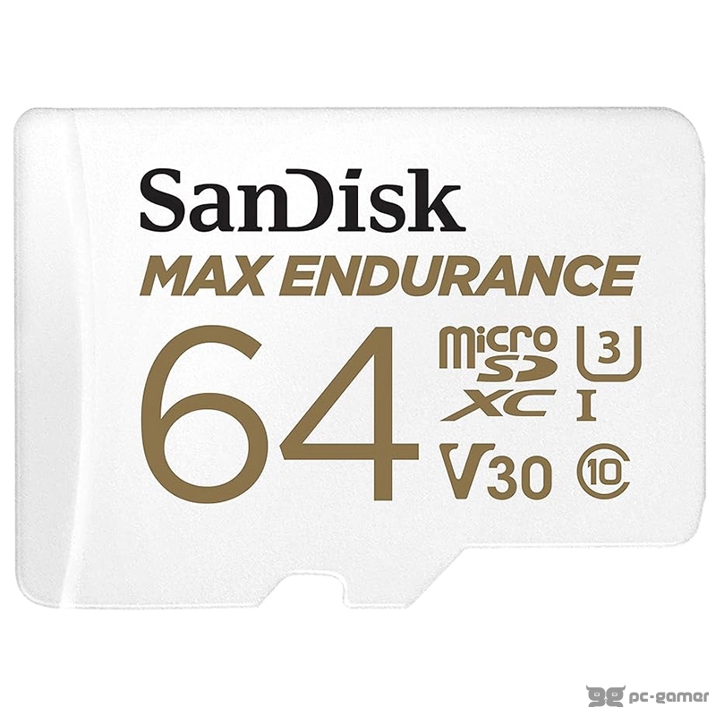 SanDisk MAX ENDURANCE 64GB microSDXC + SD Adapter, 30.000 Hours