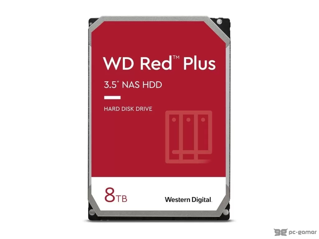 WD RED PLUS NAS HDD 8TB, 3.5