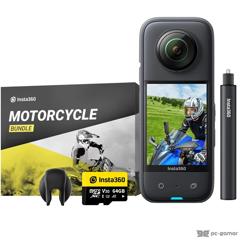 INSTA 360 X3 Motorcycle Kit + 64GB microSD