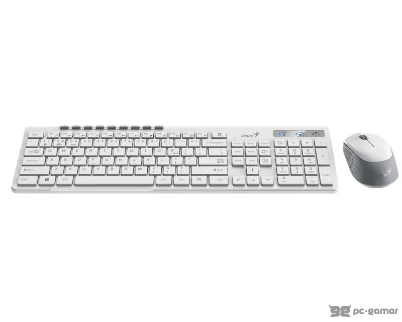 GENIUS SlimStar 8230 Wireless USB US bela tastatura+ mi