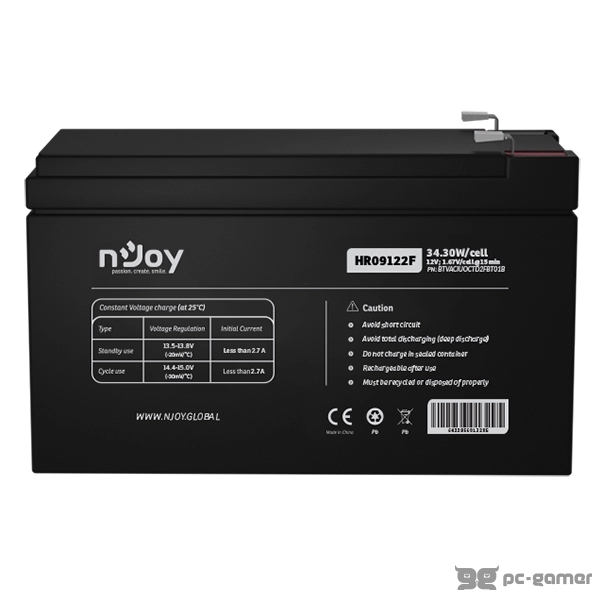 NJOY HR09122F baterija za UPS 12V 38.31W/cell (BTVACIUO