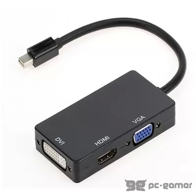 E-GREEN E-GREEN Adapter Mini DisplayPort (M) - HDMI+VGA+DV