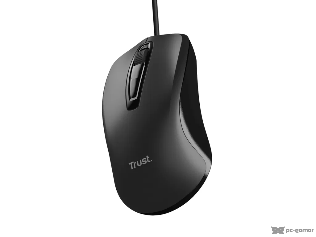 TRUST Basics Wired Optical Mouse, 1200 dpi, 3 buttons, USB, Cable length 170 cm