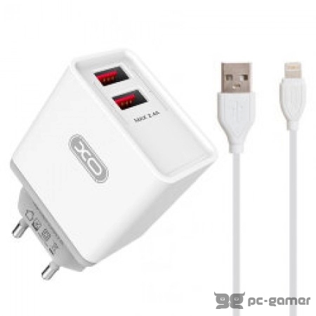 XO 2-port USB L35D 2.1A +Lightning cable