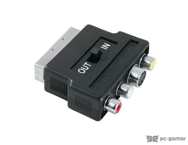 E-GREEN E-GREEN Adapter Scart - 3xRCA / S-VHS (On/Off) crn