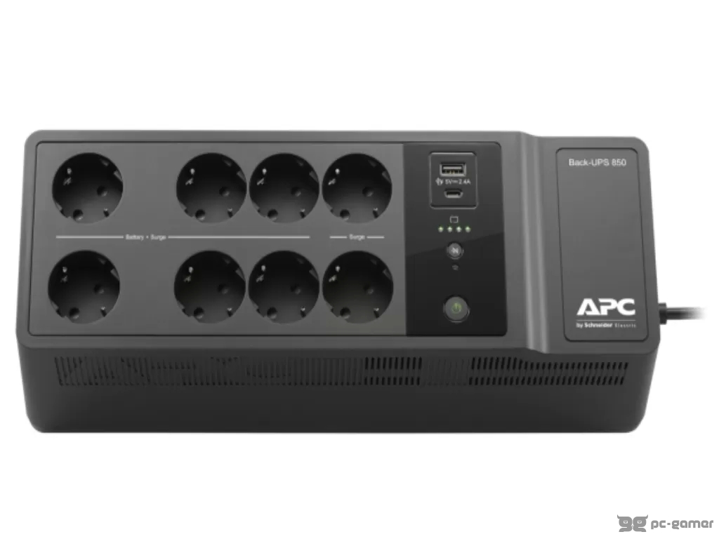 APC Back-UPS 850VA/520W, 230V, USB Type-C and A charging ports