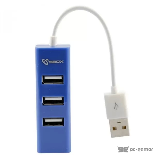 Sbox USB Hub H-204 Blue