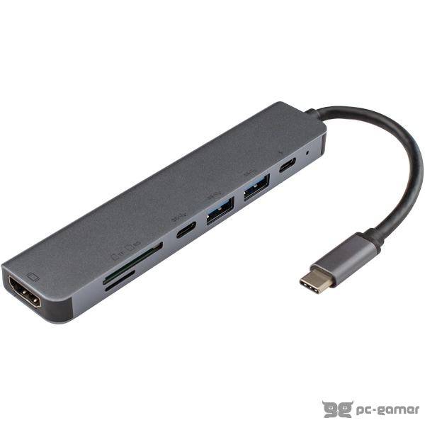 SBOX USB TYPEC-HDMI/USB3.0/SD+TF - 7u1